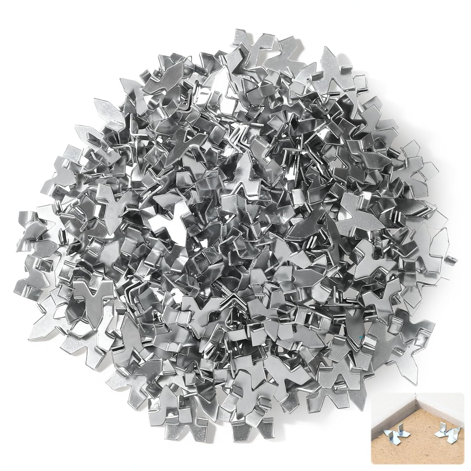 250 PCS Glazing Points, Metal Glazier Framers Points, Stainless Steel Picture Frame Tabs, Picture Framing Glazing Tools for Glass Installation, Cross Stitch Art, Window Glazing