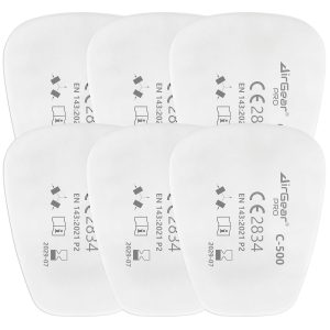 AirGearPro C-500 P2 Filters for Reusable Respirator Mask, Anti-Dust