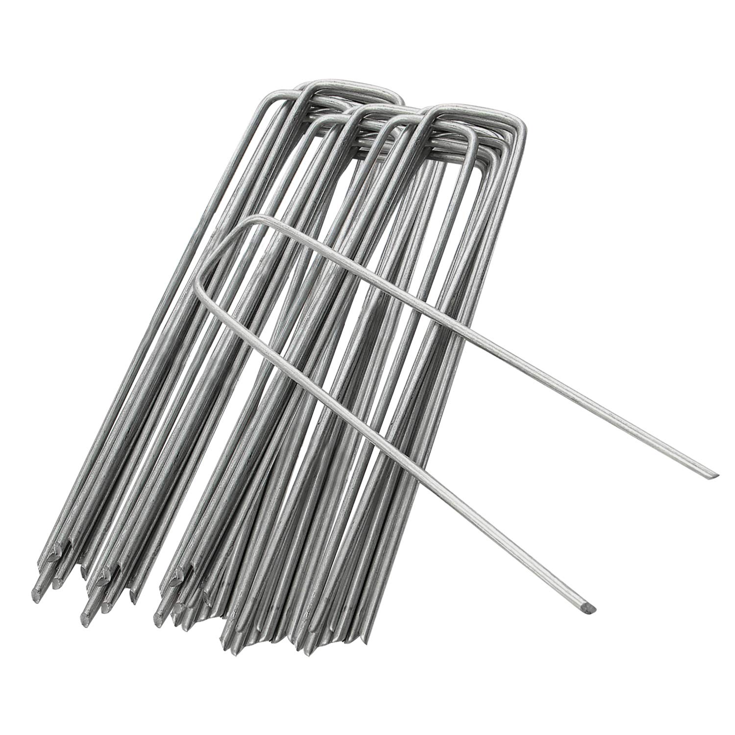 ANSIO® Weed Membrane Pegs 20 Pack 6 Inch Galvanized Garden Stakes