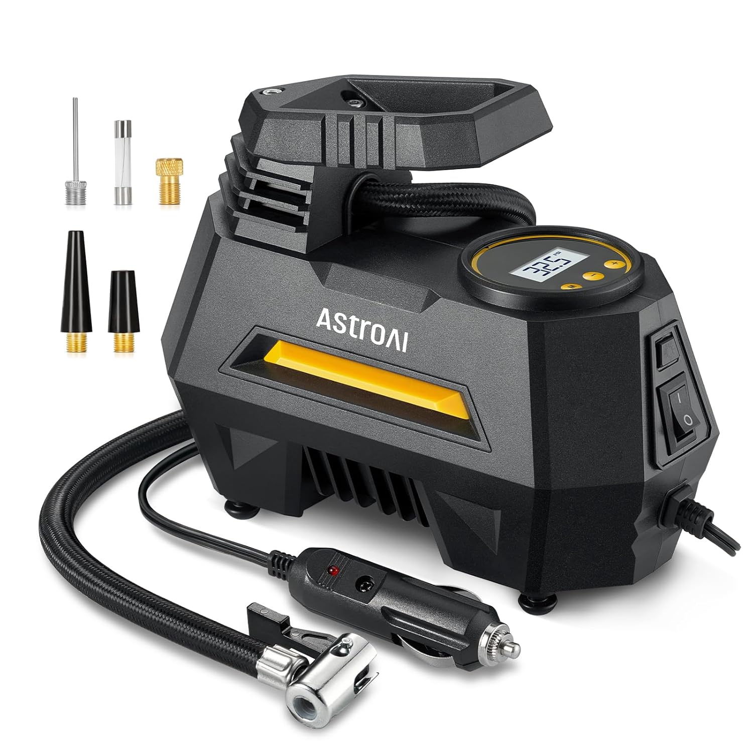 AstroAI Car Tyre Inflator Air Compressor 12V DC, Fast Pump for Compact SUV