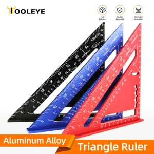 Dreieckslineal, 7-Zoll-Messwerkzeug, Tischler-Set aus Aluminiumlegierung, quadratischer Winkel, Holzbearbeitungswerkzeuge, versuchen Sie quadratisch, dreieckig, metrisch -...