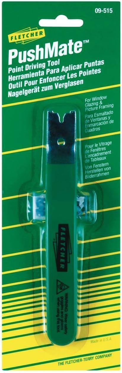 Fletcher Terry Push Mate and Glazier's Point Driver Tool, Chrome, No Size