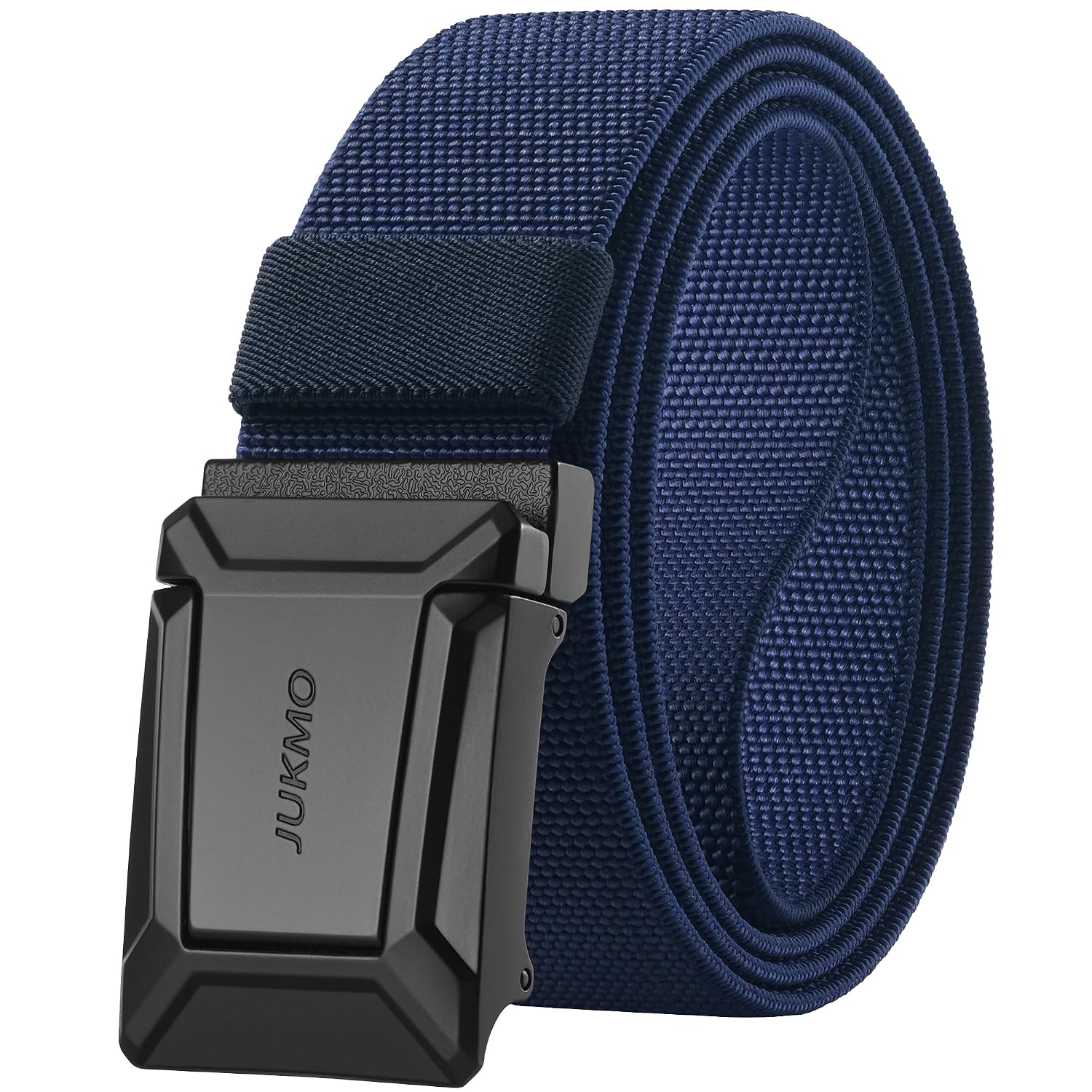 JUKMO Stretch Tactical Belt for Men, Military Work Rigger Hiking 1.5" Elastic Nylon Web Ratchet Quick Release Belt in Gift Box