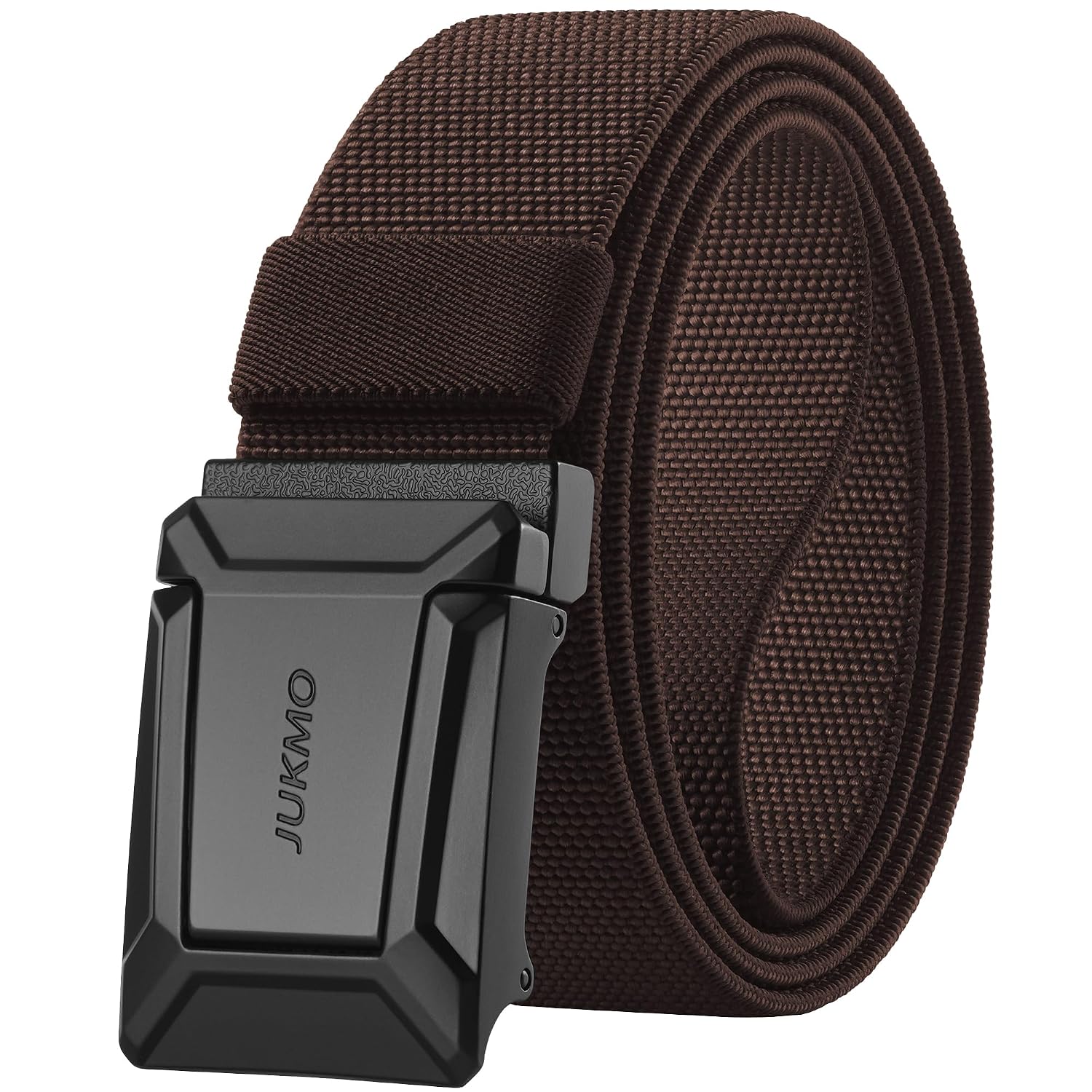 JUKMO Stretch Tactical Belt for Men, Military Work Rigger Hiking 1.5" Elastic Nylon Web Ratchet Quick Release Belt in Gift Box