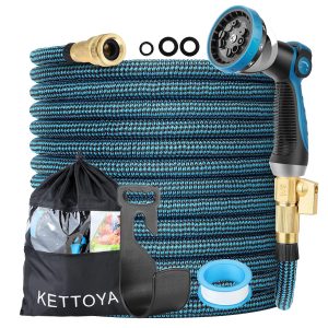 KETTOYA 150FT Expandable Garden Hose Pipe with 10-Pattern Spray Nozzle