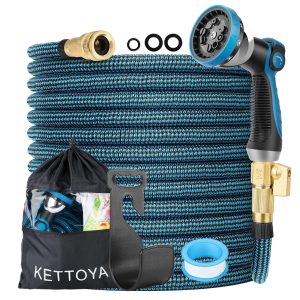 KETTOYA 200FT Expandable Garden Hose Pipe with 10-Pattern Spray Nozzle