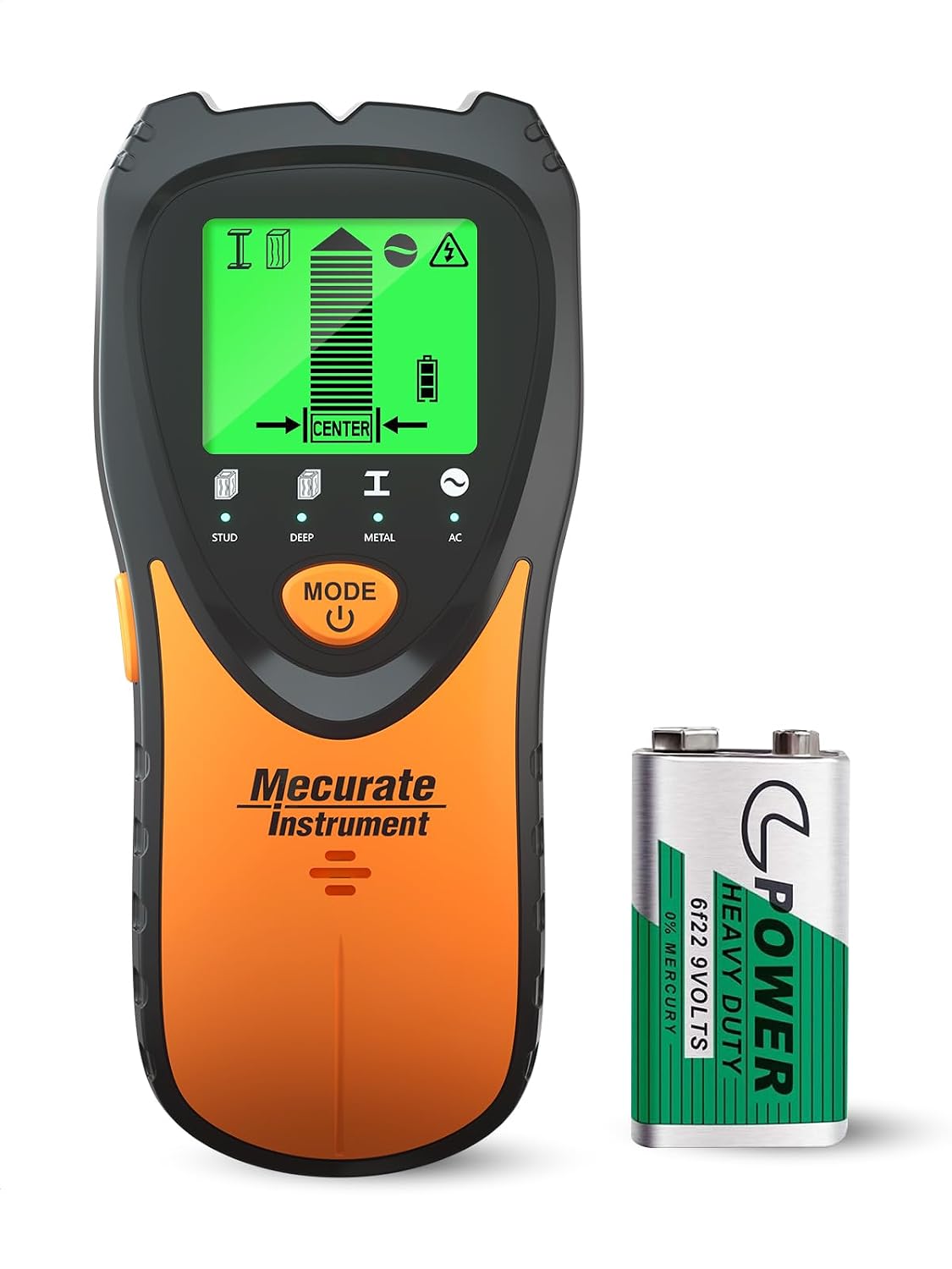 Mecurate 5-in-1 Stud Finder Wall Scanner for Studs, Metal & Live AC Wires