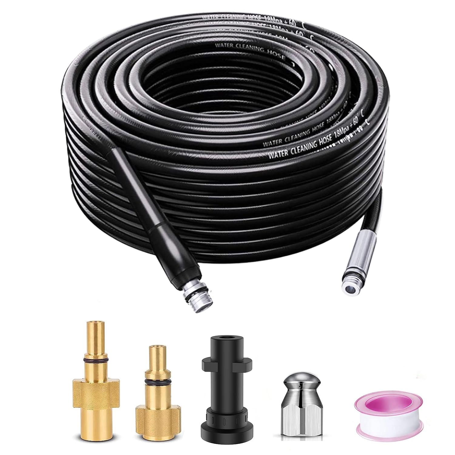 Monave 15m Drain Rods Flexible for Pressure Washer DCH01 Drain Cleaning Kit Compatible with Karcher Lavor Bosch Pressure Washer, Pressure Washer Accessories
