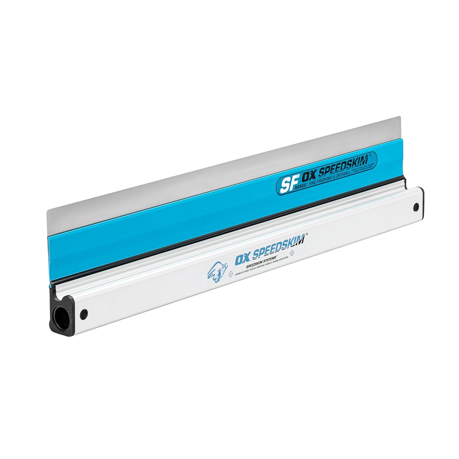 OX Speedskim Plaster Skimming Finishing Rule - SF 600mm I Stainless Steel Flex Blade & Extruded Aluminium Handle