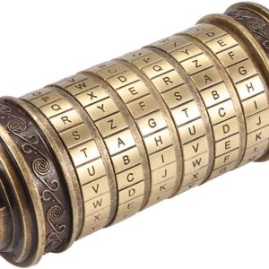 Powstro Da Vinci Code Puzzle Cylinder Lock Box, Lover Lock for Christmas Birthday Valentines Day Creative Romantic Gifts Mothers Father's Day Gift