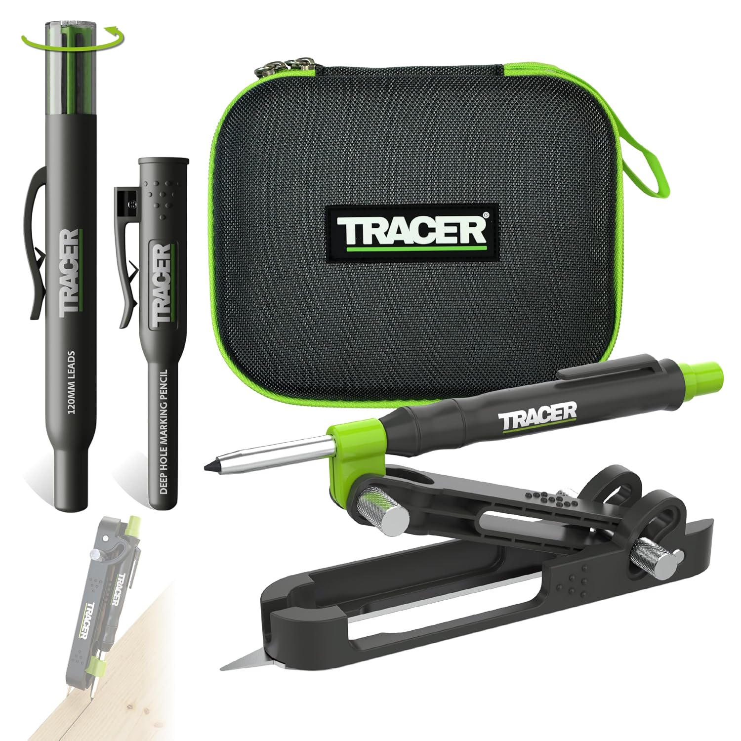 Tracer ProScribe Scribing Tool with Deep Hole Pencil, Leads & Carry Case